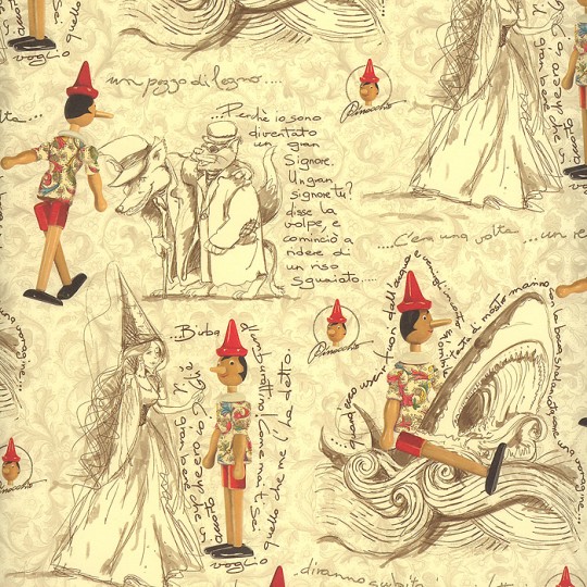 Classic Pinocchio Collage Italian Paper ~ Kartos Italy
